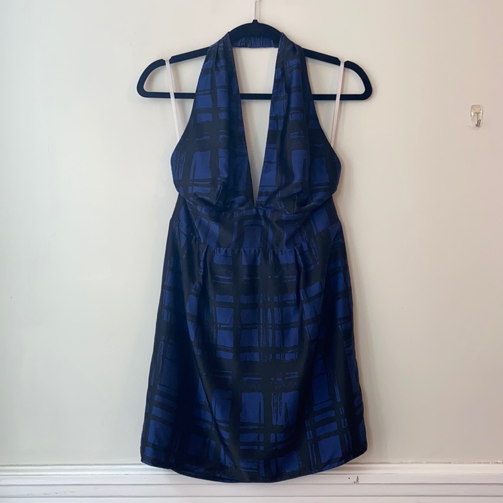 backless silk halter dress